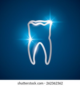 Dental design over blue background,vector illustration.