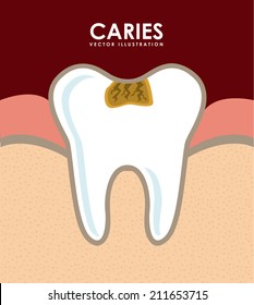 dental design over red background vector illustration