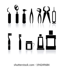 Dental design over white background, vector illustration