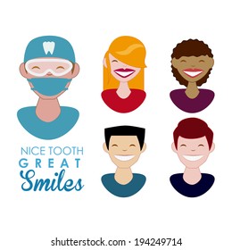 Dental design over white background, vector illustration