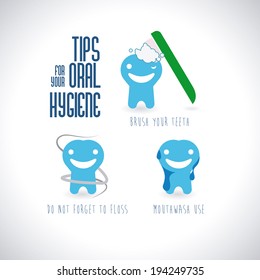Dental design over white background, vector illustration
