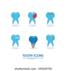 Dental design over white background, vector illustration