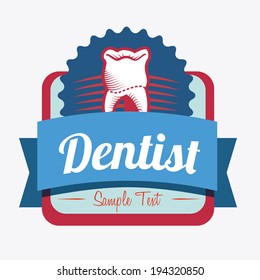 Dental design over white background, vector illustration