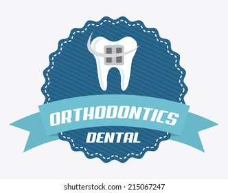 dental design over white background vector illustration