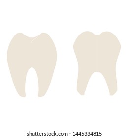 Dental design teeth set. Icon vector