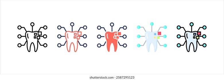 Dental Diagnostics Multi Style Icon Set