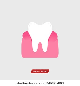 dental diseases vector illustration flat style design. dental icon