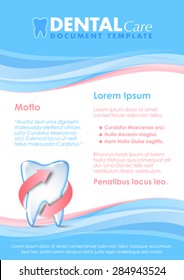 Dental document template with protected tooth icon