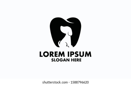 Dental With Dog Vector Royalty Logo Design Inspirations