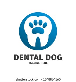 dental dog vet logo template