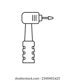 Dental drill icon design. isolated on white background. vector illustration