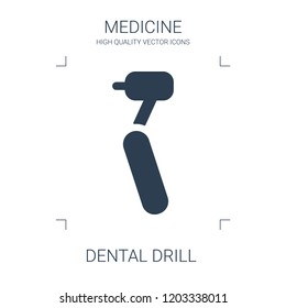 dental drill icon. high quality filled dental drill icon on white background. from medical collection flat trendy vector dental drill symbol. use for web and mobile