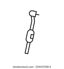 Icono de taladro dental. icono de Vector aislado.