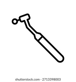 Icono de taladro dental, Vector de línea
