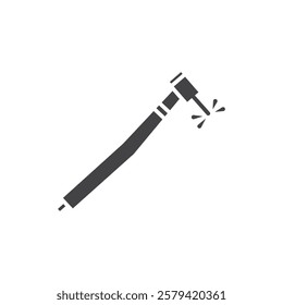 Dental drill icon Simple thin line flat symbol