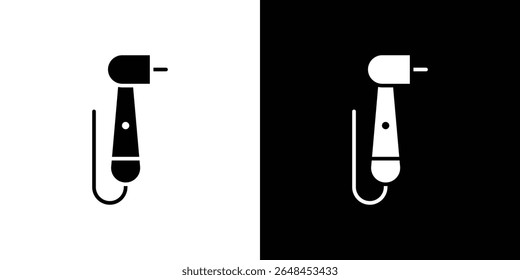 Dental drill icon symbol collection. Flat vector stock illustration.