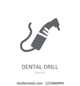 Dental drill icon. Trendy Dental drill logo concept on white background from Dentist collection. Suitable for use on web apps, mobile apps and print media.