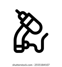 dental drill icon. vector line icon for your website, mobile, presentation, and logo design.