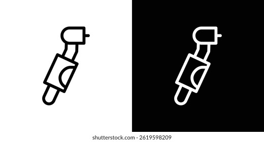 Símbolo de Vector de icono de taladro dental en estilo plano de moda