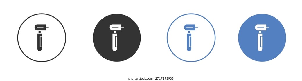 Icono de taladro dental para el Diseño web. pixel iconos planos perfectos