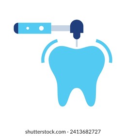 Dental drill icons, minimalist vector illustration and transparent graphic element. Isolated on white background