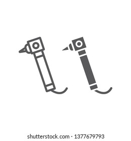 Dental drill line and glyph icon, medical and dentistry, dentist instrument sign, vector graphics, a linear pattern on a white background, eps 10.