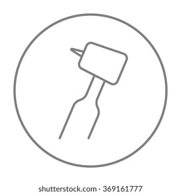 Dental drill line icon.