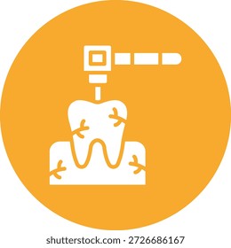 Ilustración de diseño de icono de Vector de taladro dental