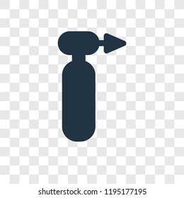 Dental drill vector icon isolated on transparent background, Dental drill transparency logo concept