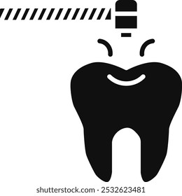 Dental Drill Vector Illustration Detailed Icon