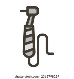 Dental Drill Vector Thick Line Filled Colors Icon For Personal And Commercial Use.
