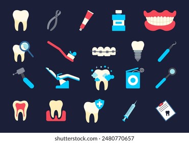 Dental Element Illustration Element Set