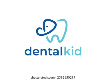 dental and elephant logo design creative icon vector inspiration