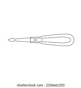 Dental Elevators Outline Icon Illustration on White Background