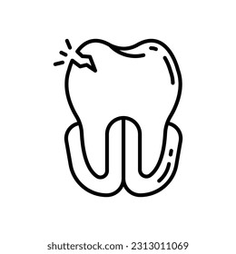 Dental Emergency icon in vector. Illustration