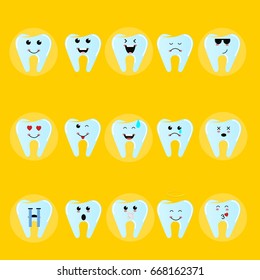 Dental emoticons collection