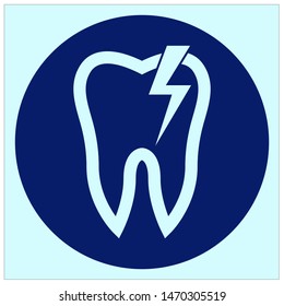 Dental energy logo is a simple logo, like a tooth in a simple blue color, suitable for various needs of your company or business logo,