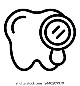 Dental examination icon outline vector. Tooth diagnosis. Teeth healthcare medicine