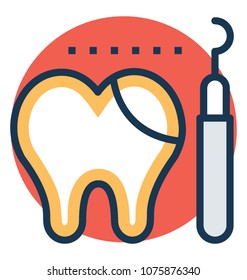 
Dental explorer with tooth, dental check up
