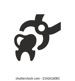 Dental Extract icon on white background