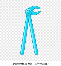 Dental extraction forceps icon. Cartoon illustration of forceps vector icon for web design