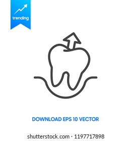 Dental extraction linear icon. Thin line illustration. Tooth pulling. Contour symbol. Vector isolated outline drawing. Editable stroke