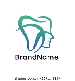 Dental Face Teeth Logo Design