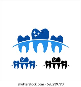 Dental family care logo icon vector