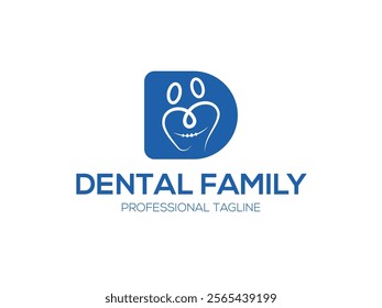 Dental family logo design, Dental logo design, Dental service logo design.