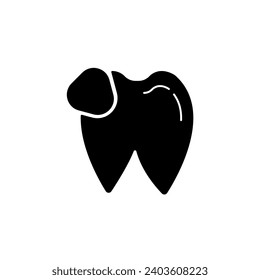 dental filling concept line icon. Simple element illustration. dental filling concept outline symbol design.