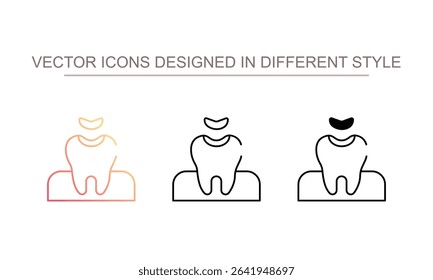 Dental Filling icon design with white background stock illustration