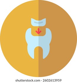 Dental Filling Icon Element For Design