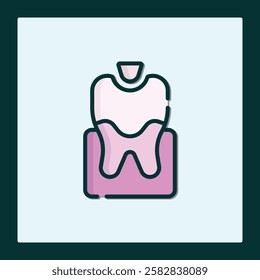 Dental Filling Icon: A Modern Minimalist Design