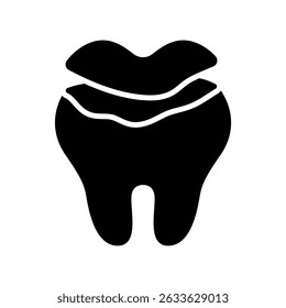 Dental Filling Vector Illustration for Tooth Repair and Treatment. Oral restoration icon, caries solution design, dental care concept